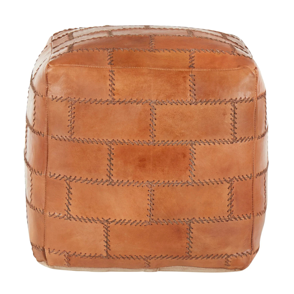 Cobbler - Industrial Pouf - Brown - Furniture Home Direct