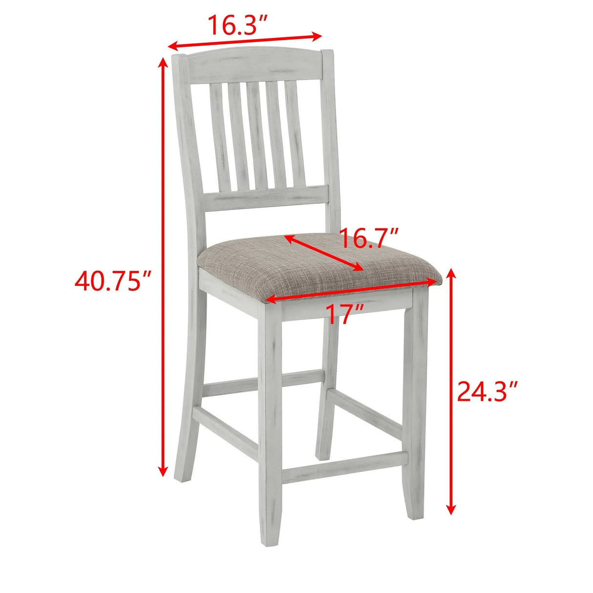 5 Piece Counter Height Dining Set with foldable leaves - Furniture Home Direct
