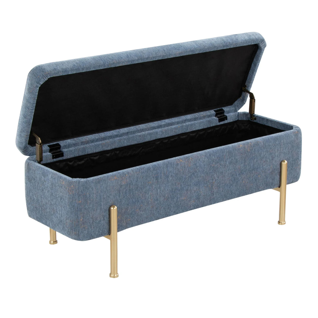 Daniella - Contemporary Bench - Gold / Blue - Furniture Home Direct