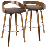 Grotto - Mid Century Elegant Design Modern Barstool With Swivel (Set of 2) - Furniture Home Direct
