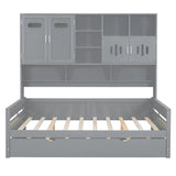 Daybed With All-In-One Cabinet And Shelf - Furniture Home Direct