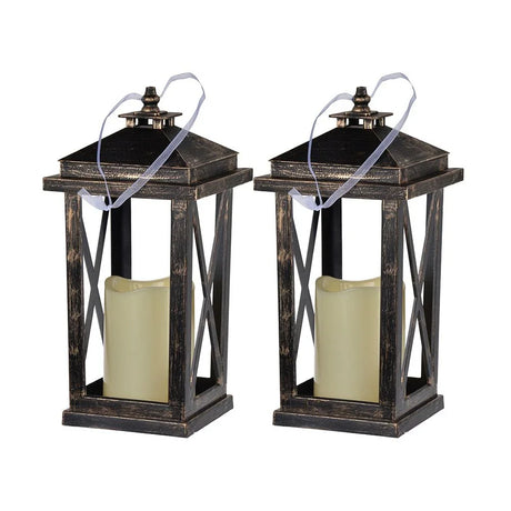 Menifee - Lantern With Led Candle (Set of 2) - Furniture Home Direct