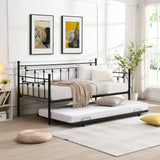 Twin Daybed With Trundle - Black - Furniture Home Direct