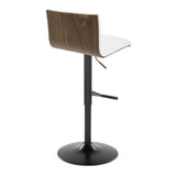 Mason - Contemporary Adjustable Barstool With Swivel With Straight T Footrest (Set of 2) - Furniture Home Direct