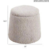 Elegant Round Storage Ottoman Upholstered - Furniture Home Direct