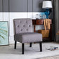 Reese - Living Room Armless Button Tufted Pattern Accent Chair (Set of 2) - Furniture Home Direct
