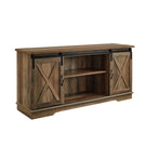 Farmhouse Sliding X Barn Door TV Stand - Furniture Home Direct