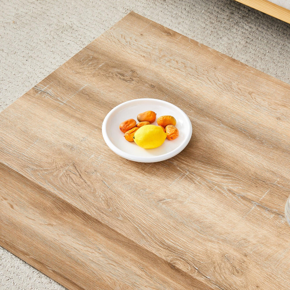 Coffee Table Modern MDF Sleek Contemporary Natural Wood - Furniture Home Direct
