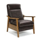 Asher - Modern Push Back Recliner With Wood Arms - Furniture Home Direct