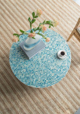 Unique Capiz Coffee Table & Pedestal Base - Furniture Home Direct