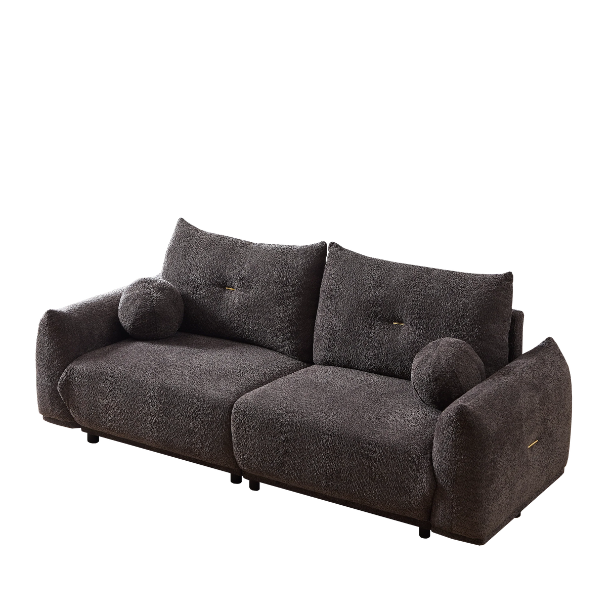 2 Piece Living Room Set with Throw Pillows - Gray - Furniture Home Direct