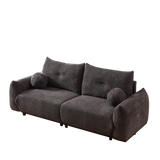 2 Piece Living Room Set with Throw Pillows - Gray - Furniture Home Direct