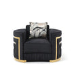 Soledad - Chair Upholstered With Hued Accents - Black - Furniture Home Direct