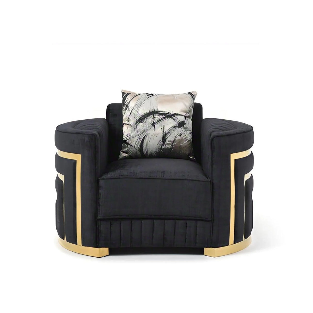 Soledad - Chair Upholstered With Hued Accents - Black - Furniture Home Direct