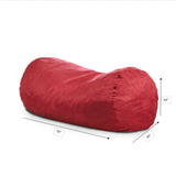 Jasper - Traditional Cylindrical Suede Bean Bag - Furniture Home Direct