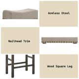 Martha II - Weathered Counter Height Stool (Set of 2) - Gray / Tan - Furniture Home Direct