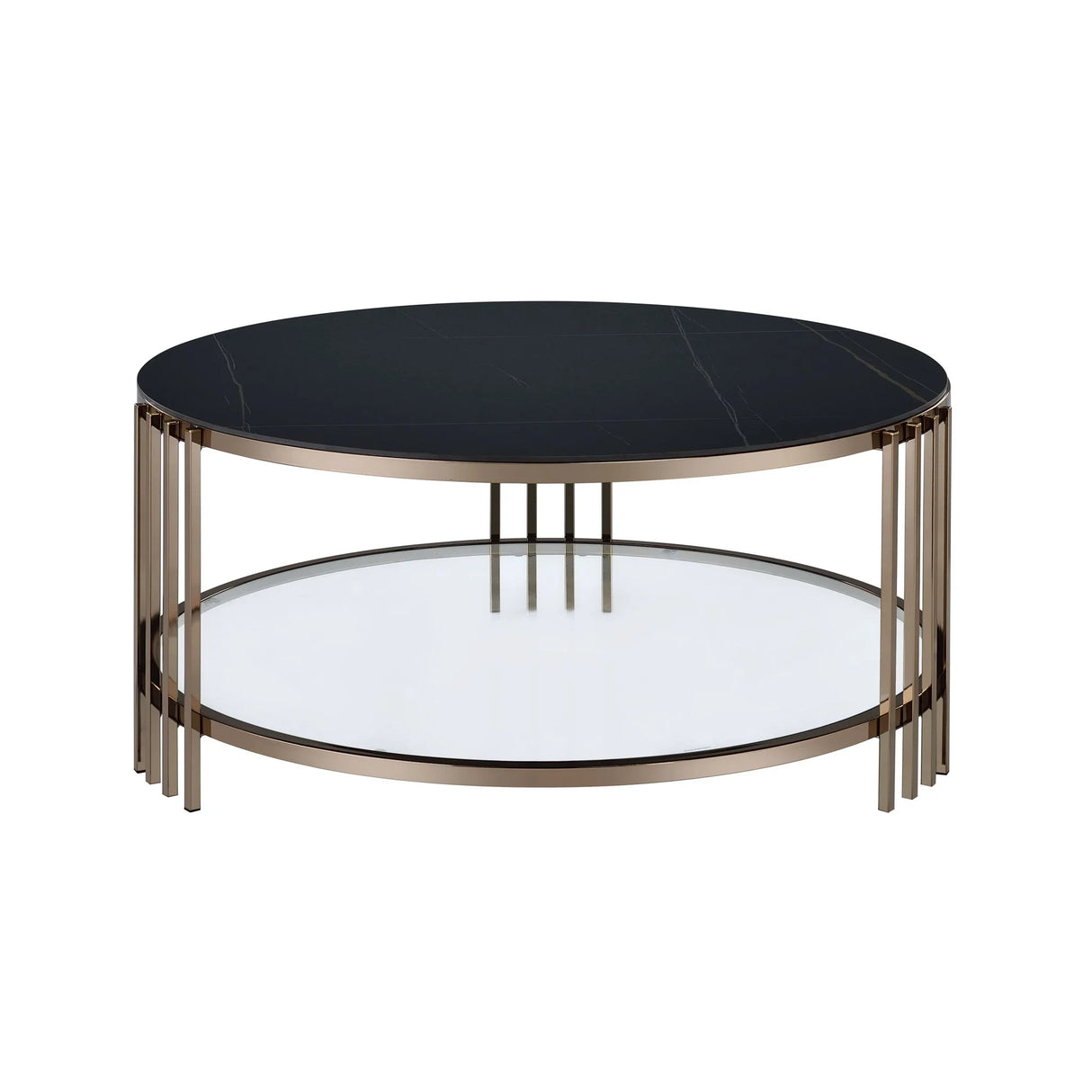 Abisha - Sintered Stone Top Round Table - Furniture Home Direct