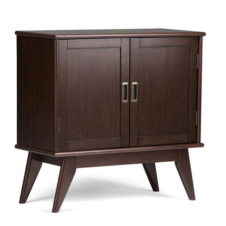 Draper - Mid Century Low Storage Cabinet - Medium Auburn Brown - Furniture Home Direct