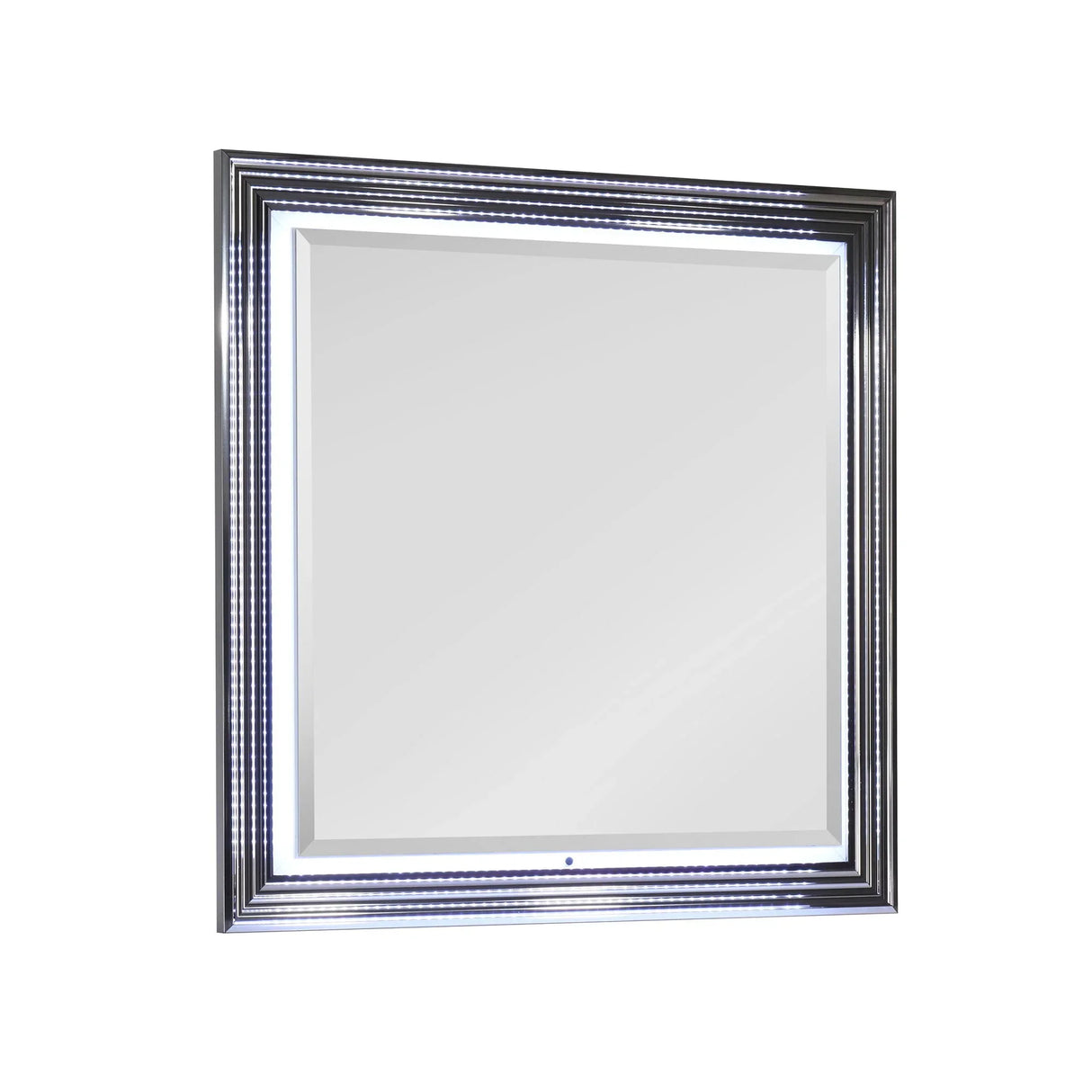 Moon - Smooth Mirror With LED - White - Furniture Home Direct