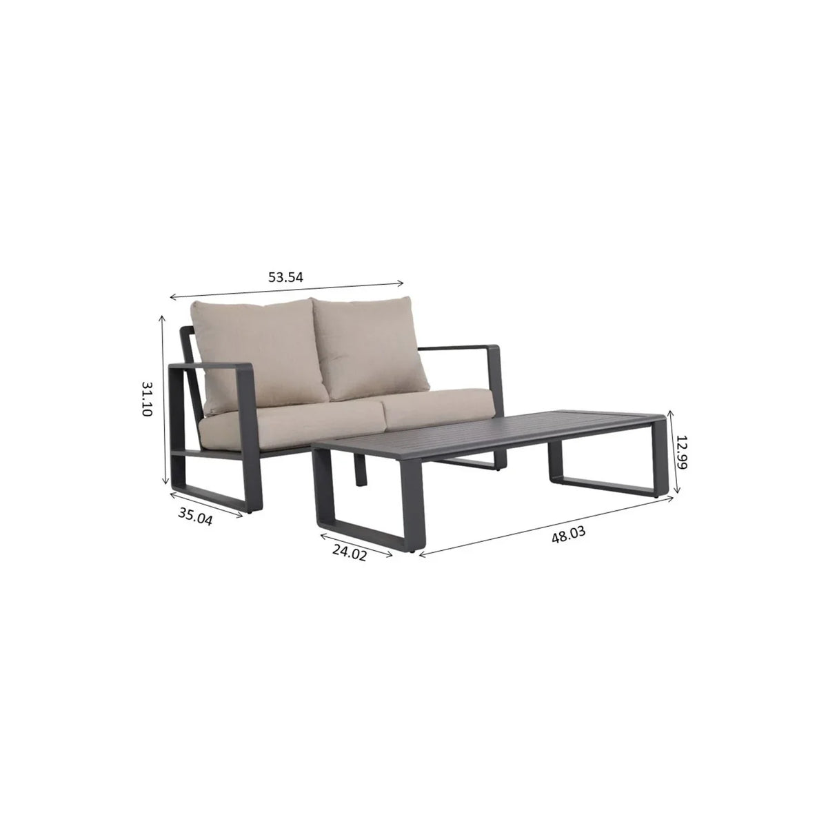 Sofa With Rectangular Coffee Table - Furniture Home Direct