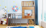 Loft Bed With Roof, Window, Guardrail, Ladder - Furniture Home Direct