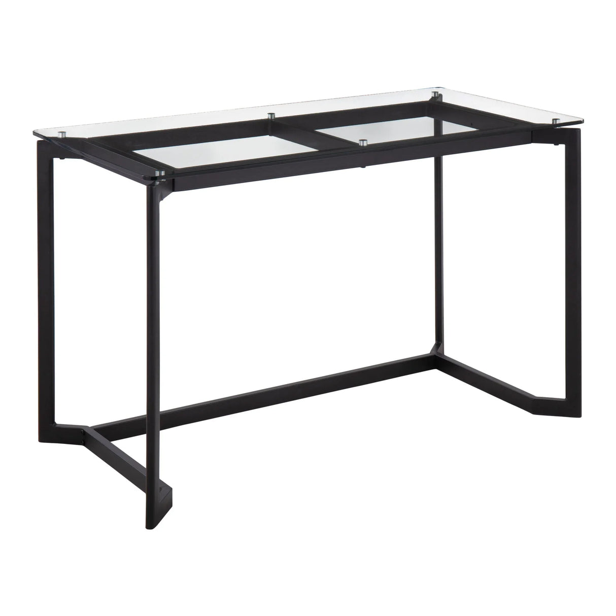 Masters - Modern Office Desk - Black / Clear - Furniture Home Direct