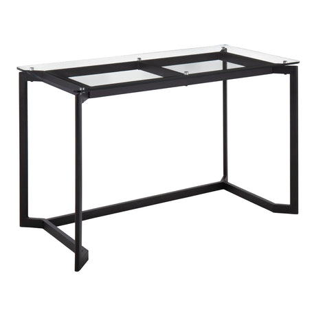 Masters - Modern Office Desk - Black / Clear - Furniture Home Direct