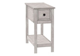 Accent End Table, 2 Tier, Narrow, Lamp, Storage Drawer, Charming Design - Furniture Home Direct