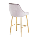 Marcel - Contemporary / Glam Counter Stool (Set of 2) - Gold / Silver - Furniture Home Direct