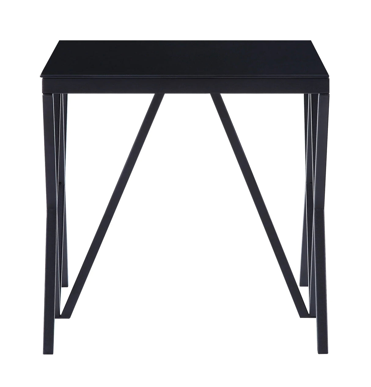 Magenta - Glass Top End Table - Black - Furniture Home Direct