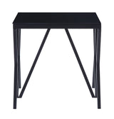 Magenta - Glass Top End Table - Black - Furniture Home Direct