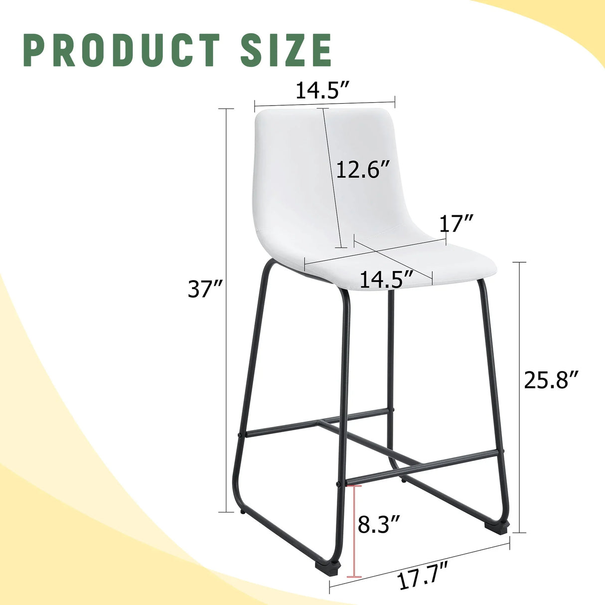 Retro Bar Chairs, Comfortable Stools (Set of 2) - Furniture Home Direct