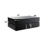 Wenona - Mirrored Coffee Table - Black - Furniture Home Direct