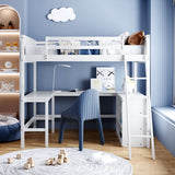 Loft Bed With Shelves With Desk - Furniture Home Direct