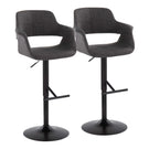 Vintage Flair - Mid Century Modern Adjustable Barstool With Straight T Footrest (Set of 2) - Furniture Home Direct