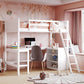 Loft Bed With Shelves With Desk - Furniture Home Direct