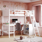Loft Bed With Shelves With Desk - Furniture Home Direct