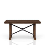 Casual Counter Height Double Pedestal Dining Table - Brown - Furniture Home Direct