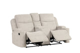 Galya - Motion Loveseat With Console - Light Gray - Furniture Home Direct
