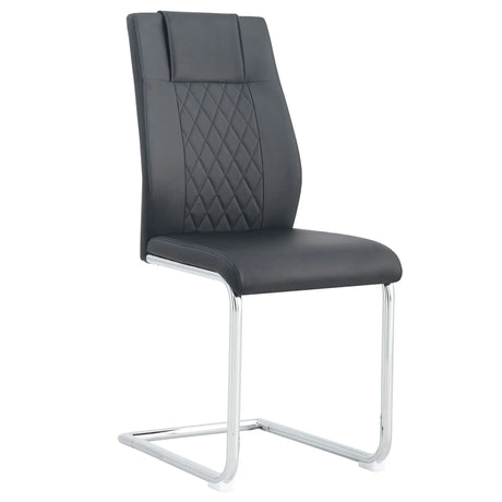 Modern Dining Chairs With Padded Seat, Metal Legs - Furniture Home Direct