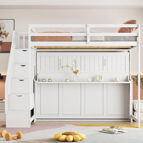 Murphy Bed With Smart Hydraulic System And Desk Design - Furniture Home Direct