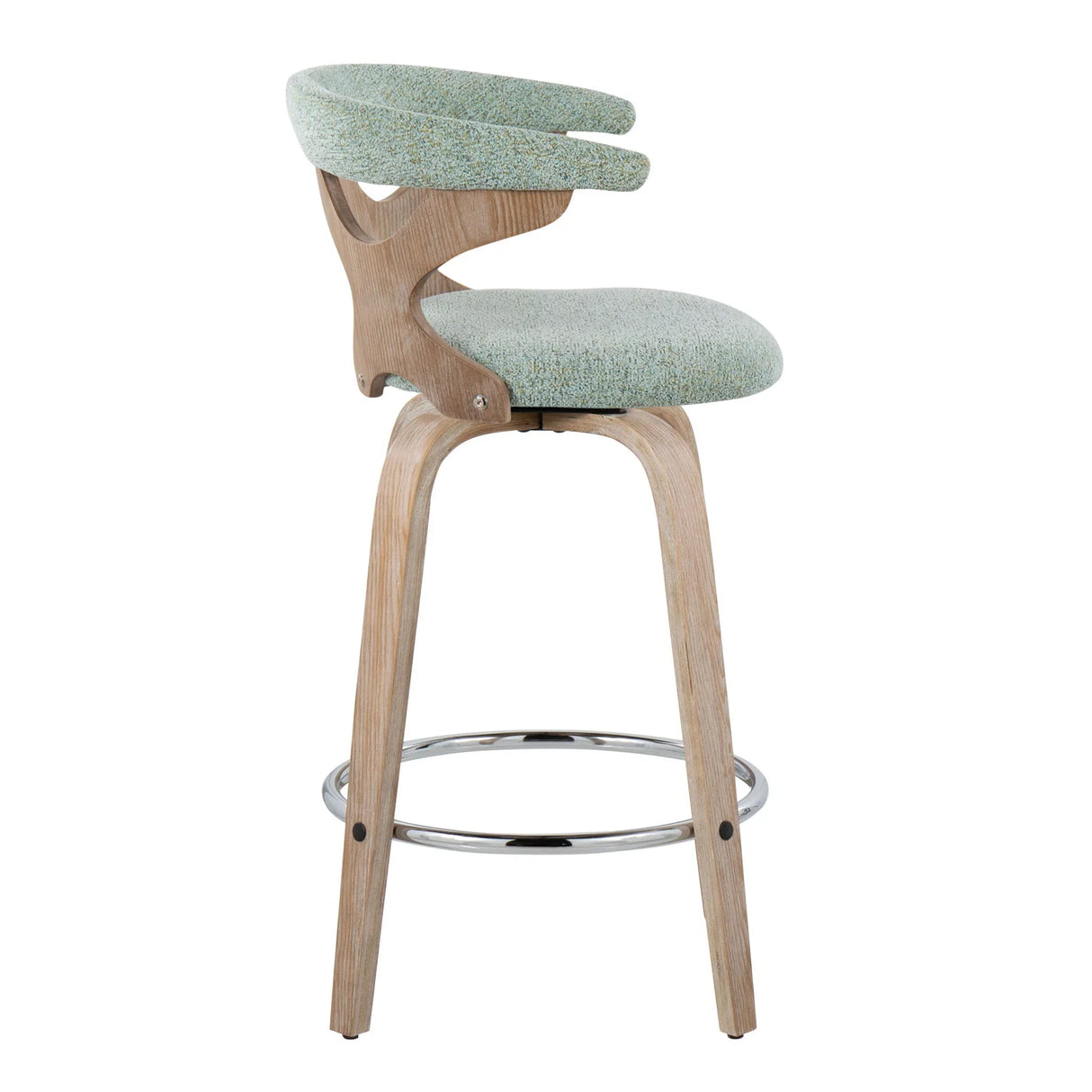 Gardenia - Mid Century Modern Fixed Height Counter Stool With Swivel (Set of 2) - Furniture Home Direct