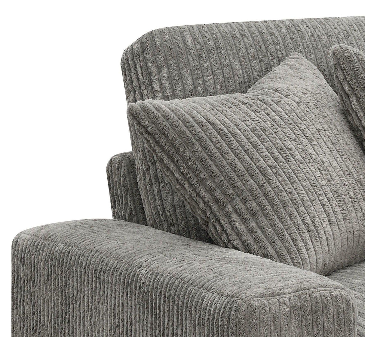 Tavia - Reversible Sectional Sofa With 6 Pillows - Gray - Furniture Home Direct