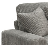 Tavia - Reversible Sectional Sofa With 6 Pillows - Gray - Furniture Home Direct