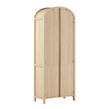Modern 3 Shelf Open Arched Bookcase Cabinet - Furniture Home Direct