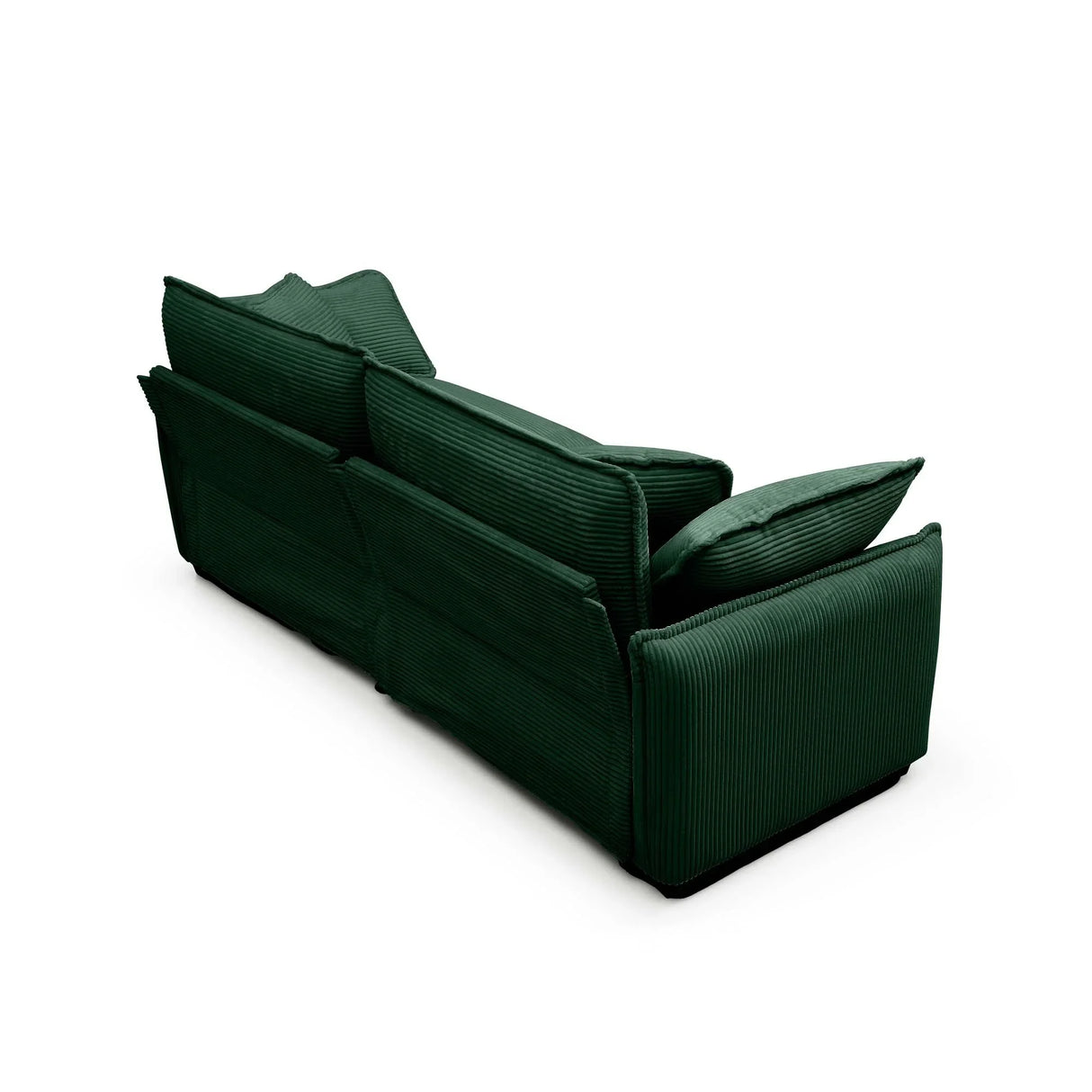 Modern Living Room 3 Piece Set - Green Corduroy - Furniture Home Direct