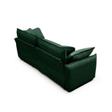 Modern Living Room 3 Piece Set - Green Corduroy - Furniture Home Direct