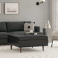 Shay - Large Square Coffee Table Storage Ottoman Mid-Century Style - Furniture Home Direct