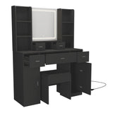 Newly Designed Smart Mirror Dressing Table With Drawers And Storage Cabinet, Dressing Table With Dressing Pad For Bedroom - Black - Furniture Home Direct