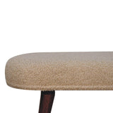 Boucle Nordic Bench - Honey Caramel - Furniture Home Direct